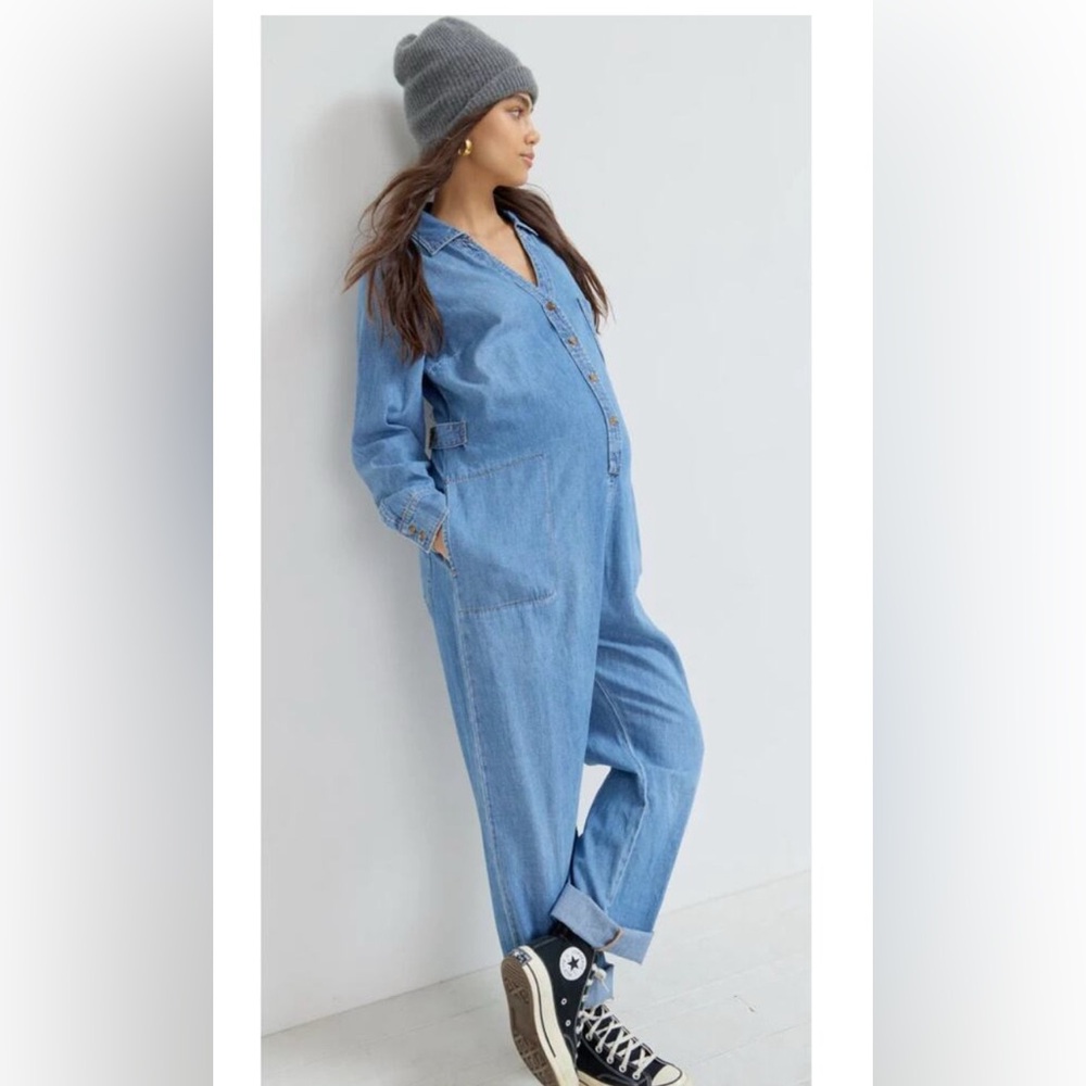 HATCH Indigo The Everyday Nursing Denim Jumpsuit Size 4/ XL